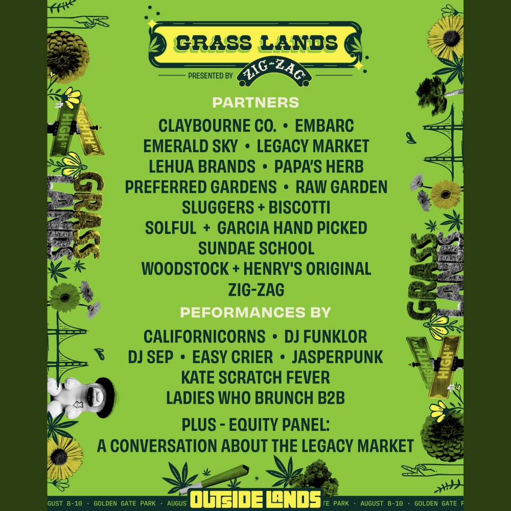 Sunday, August 10: I'll be providing the soundtrack for your curated cannabis experience at Grass Lands, an Outside Lands Experience. There will be multiple sets between 2 and 6:45 pm. Grass Lands is 21+.