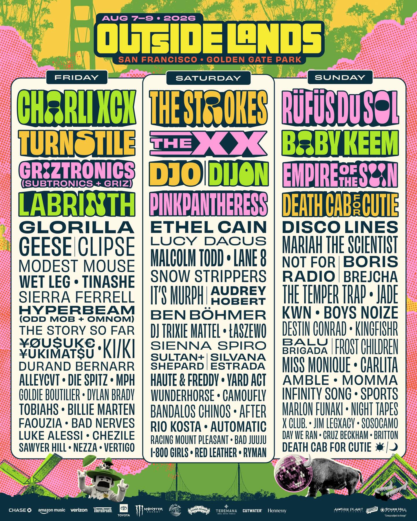 DJ Sep provides your curated cannabis experience at Grass Lands on Saturday, August 8, 2026 in Golden Gate Park. There will be multiple sets with times TBA. Grass Lands is party of Outside Lands and 21+ only. 