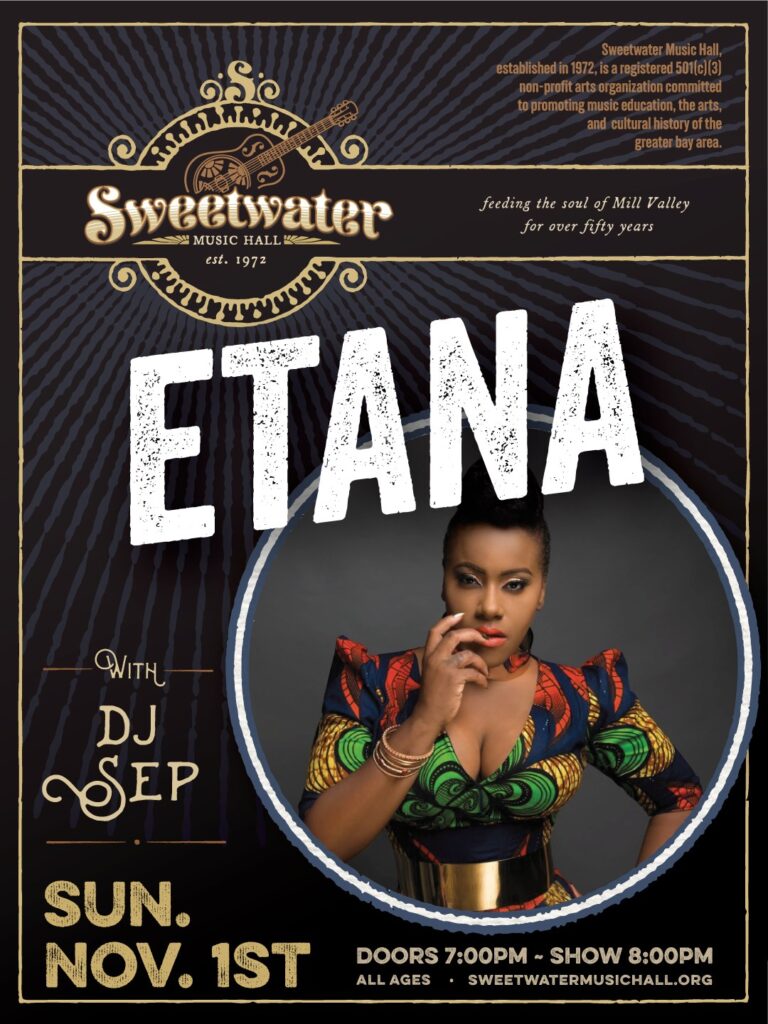 Sunday, November 1: Etana with DJ Sep at Sweetwater Music Hall