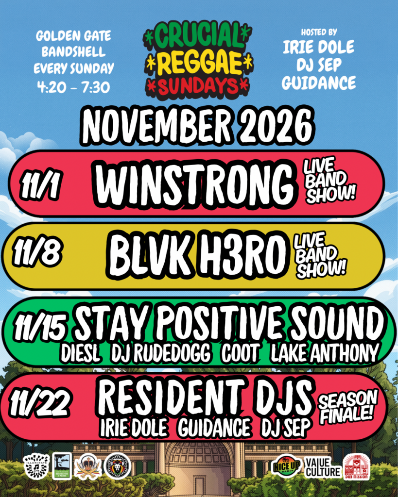 Crucial Reggae Sundays November 2026 Schedule